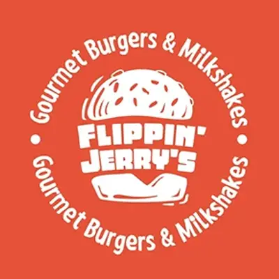 Logo cartoon old school pour Flippin' Jerry's, chaîne de restauration de burgers, déclinaison 4 sur 5
